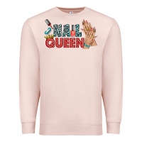 Pale Pink nail queen bbs Premium Sweatshirt - BundleAndBundleShop