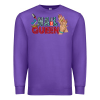 Purple nail queen bbs Premium Sweatshirt - BundleAndBundleShop