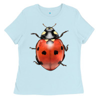 Baby Blue lady bug Ladies Tee - LillyAllenDesigns
