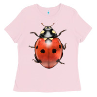 Bubblegum Pink lady bug Ladies Tee - LillyAllenDesigns