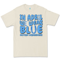 Bone in april we wear blue autism awareness Premium Tee - MaliasSmallBusiness