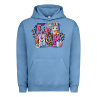 Pigment Pebble Blue hip hop Urban Hoodie - CowhideDigitalArt