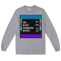 Heather Grey Eat Sleep Chemıstray Repeat Long Sleeve Tee - Bettercallsaul