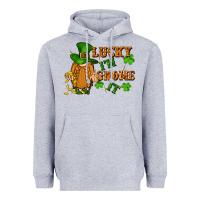 Heather Grey lucky i'm gnome it St. Patricks Day Heavyweight Hoodie - FaDigitalArtStudio