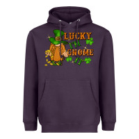 Plum lucky i'm gnome it St. Patricks Day Heavyweight Hoodie - FaDigitalArtStudio