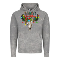 Cloud Rock merry christmas bull skull Vintage Hoodie - RanaPortraitStore