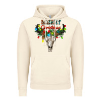 Vintage Artic merry christmas bull skull Vintage Hoodie - RanaPortraitStore