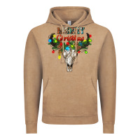 Vintage Coffee merry christmas bull skull Vintage Hoodie - RanaPortraitStore