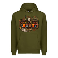 Army Green simmer down cowboy olivia Premium Hoodie - OliviaCreatesArt