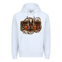 White simmer down cowboy olivia Premium Hoodie - OliviaCreatesArt