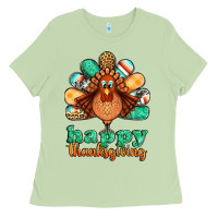 Matcha happy thanksgiving turkey Ladies Tee - Jasminsmagicworld