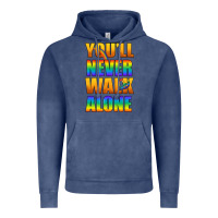 Vintage Denim Lgbtq You'll Never Walk Alone With Peace Vintage Hoodie - BundleAndBundleShop