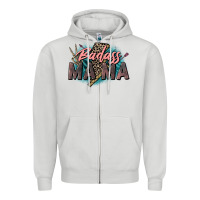 Dove Grey Badass Mama Mother's Day png sublimation design do Zipper Hoodie - CowGirlArtShop