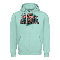 Seafoam Badass Mama Mother's Day png sublimation design do Zipper Hoodie - CowGirlArtShop