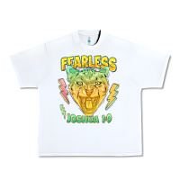 White fearless joshua 1 9 cheetah Urban Heavy Tee - LillyAllenDesigns