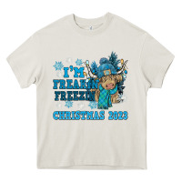 Cream i'm freakin freezin christmas 2023 Heavy Core Tee - NancyCooperArtShop