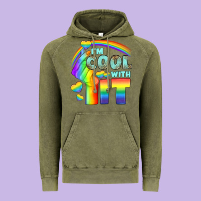 Lgbtq İ'm Cool With İt Vintage Hoodie Designed By Bundleandbundleshop
