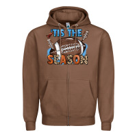 Chestnut Tis the season lightning bolt Zipper Hoodie - HowdyJamesFarm