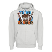 Dove Grey Tis the season lightning bolt Zipper Hoodie - HowdyJamesFarm