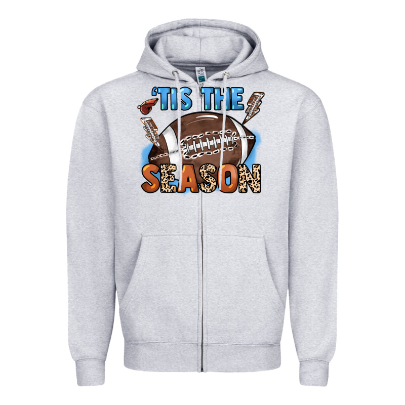 Tis The Season Lightning Bolt Zipper Hoodie by HowdyJamesFarm | Teevron