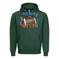 Sports Green Tis the season lightning bolt Zipper Hoodie - HowdyJamesFarm