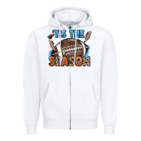 White Tis the season lightning bolt Zipper Hoodie - HowdyJamesFarm