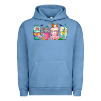 Pigment Pebble Blue easter day coffee gnome Urban Hoodie - CowhideDigitalArt