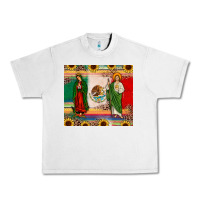 Lunar Rock mexico flag our lady of guadalupe san judas sunflower Urban Heavy Tee - JahusDesignShop
