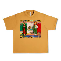 Peanut Butter mexico flag our lady of guadalupe san judas sunflower Urban Heavy Tee - JahusDesignShop