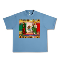 Pebble Blue mexico flag our lady of guadalupe san judas sunflower Urban Heavy Tee - JahusDesignShop