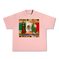 Salmon mexico flag our lady of guadalupe san judas sunflower Urban Heavy Tee - JahusDesignShop