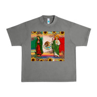 Tornado mexico flag our lady of guadalupe san judas sunflower Urban Heavy Tee - JahusDesignShop