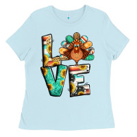 Baby Blue love thanksgiving Ladies Tee - Jasminsmagicworld