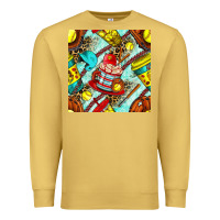 Antique Gold softball coffee cup and bat with leopard seamless pattern bbs Premium Sweatshirt - BundleAndBundleShop