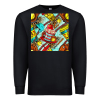 Black softball coffee cup and bat with leopard seamless pattern bbs Premium Sweatshirt - BundleAndBundleShop
