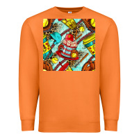 Carrot softball coffee cup and bat with leopard seamless pattern bbs Premium Sweatshirt - BundleAndBundleShop