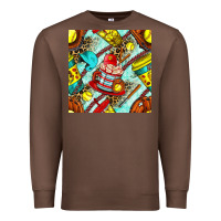 Chestnut softball coffee cup and bat with leopard seamless pattern bbs Premium Sweatshirt - BundleAndBundleShop
