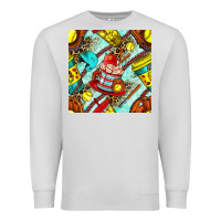 Dove Grey softball coffee cup and bat with leopard seamless pattern bbs Premium Sweatshirt - BundleAndBundleShop