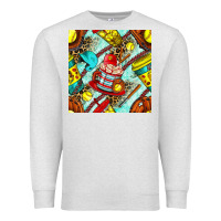 Oatmeal Heather softball coffee cup and bat with leopard seamless pattern bbs Premium Sweatshirt - BundleAndBundleShop