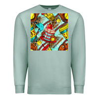 Seafoam softball coffee cup and bat with leopard seamless pattern bbs Premium Sweatshirt - BundleAndBundleShop