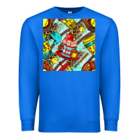 True Royal softball coffee cup and bat with leopard seamless pattern bbs Premium Sweatshirt - BundleAndBundleShop