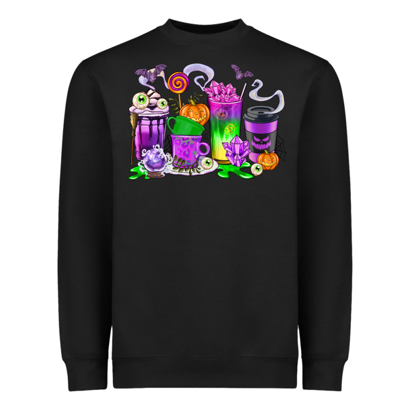 Halloween Coffee Cups Heavyweight Sweatshirt by texasbilliewilder | Teevron