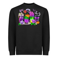 Black Halloween Coffee Cups Heavyweight Sweatshirt - texasbilliewilder