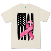 Bone breast cancer ribbon american flag Premium Tee - MaliasSmallBusiness