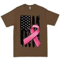 Cacao breast cancer ribbon american flag Premium Tee - MaliasSmallBusiness