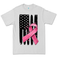 Dove Grey breast cancer ribbon american flag Premium Tee - MaliasSmallBusiness