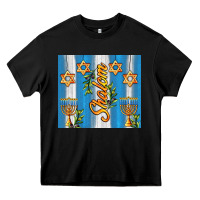 Black shalom with star of david Heavy Core Tee - AdoDesignShop