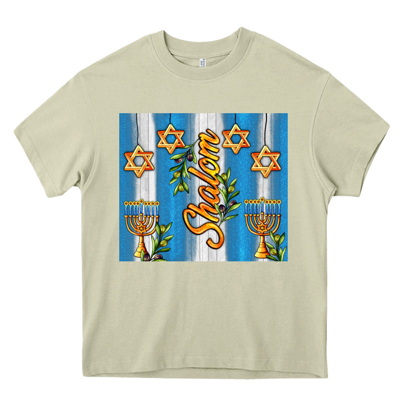 Shalom With Star Of David Heavy Core Tee by AdoDesignShop | Teevron
