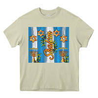 Mossy shalom with star of david Heavy Core Tee - AdoDesignShop