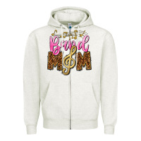 Oatmeal Heather Band Mom Mother's Day Zipper Hoodie - CowGirlArtShop